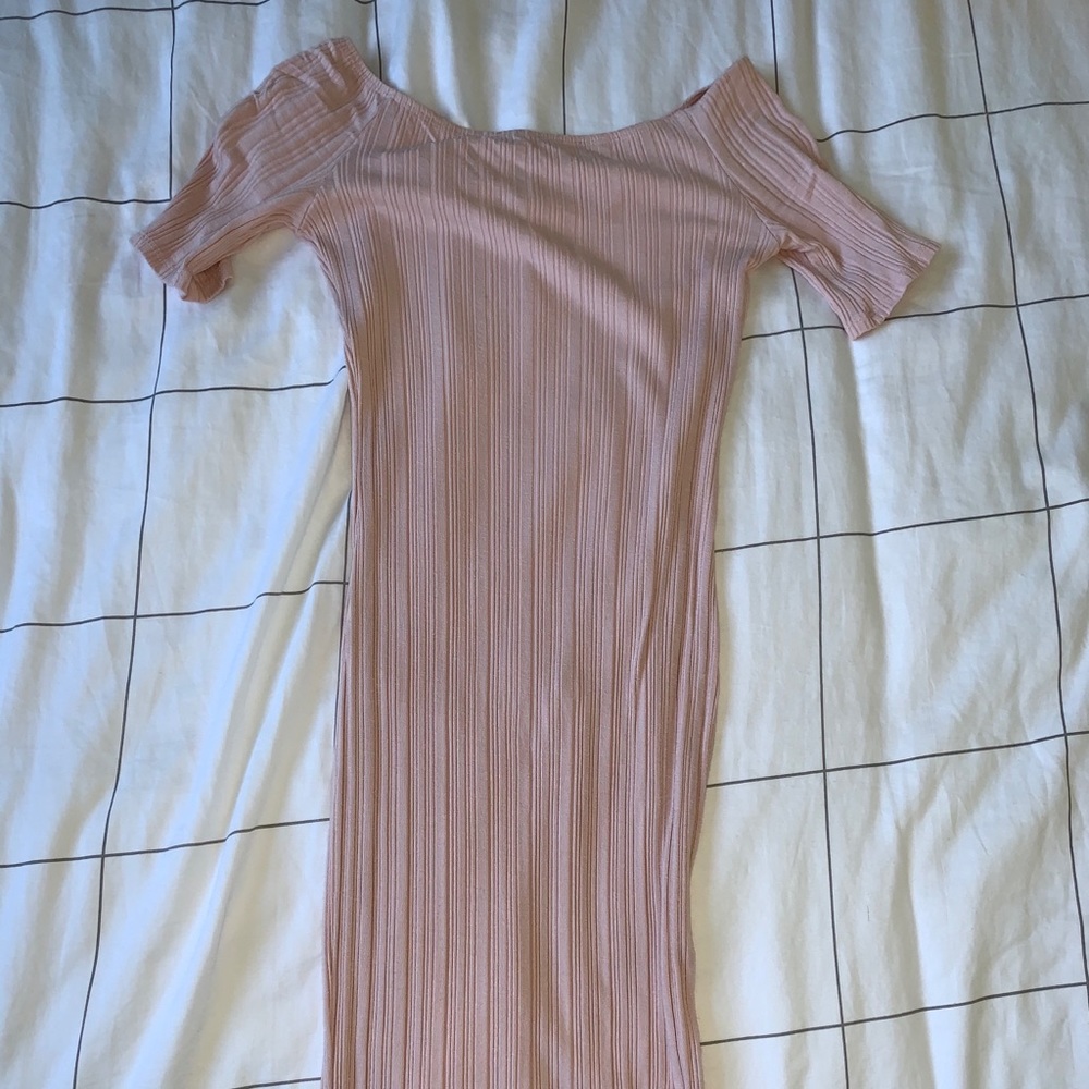 Elegant adorable light pink tight dress
